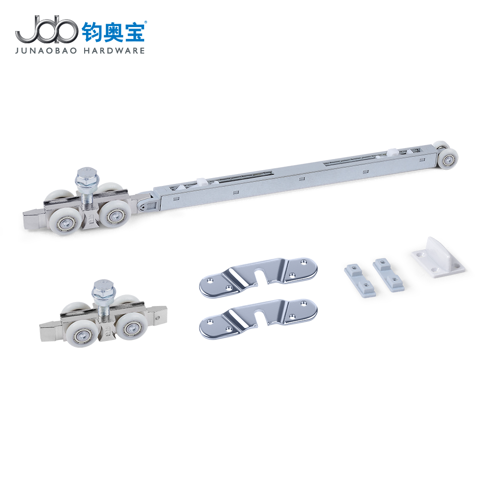 Smooth and Slient Junaobao Hardwares Solution Fittings Sliding Door Top Roller Double Damper Soft Close Hanging Wheels