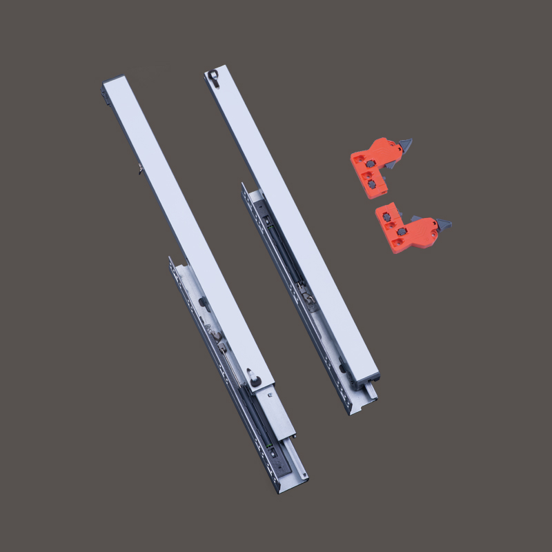Professional Manufacture 2-fold Slient Sliding Soft Close Furniture Buffer Hidden Drawer Slide Rail
