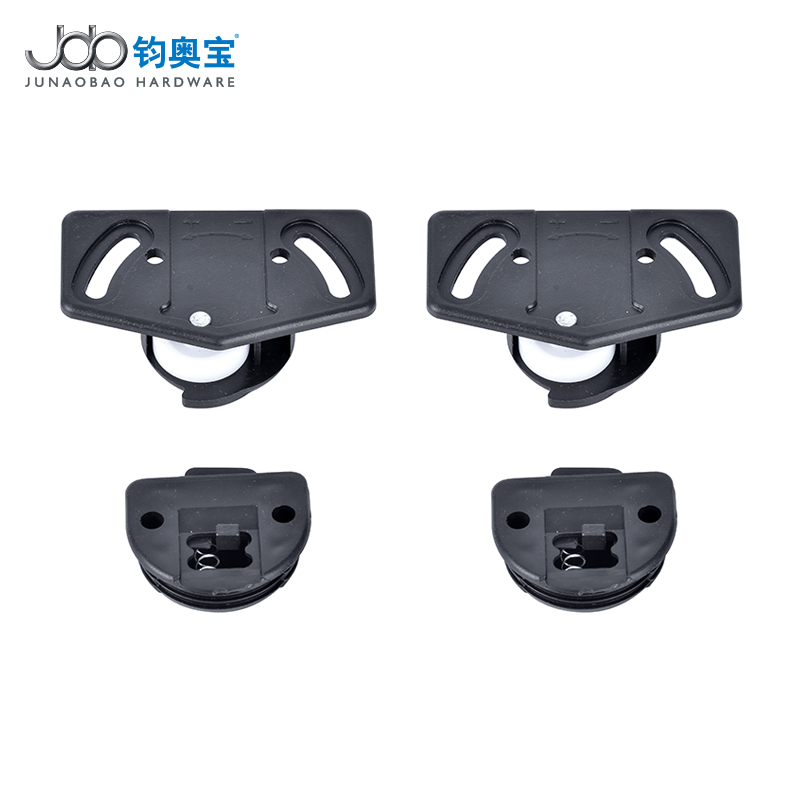 Light Duty Wardrobe Cabinet Door Roller Hot Sale Black Pocket Sliding Door Roller