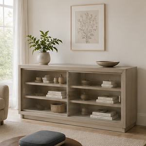 modern glass sliding cabinet
