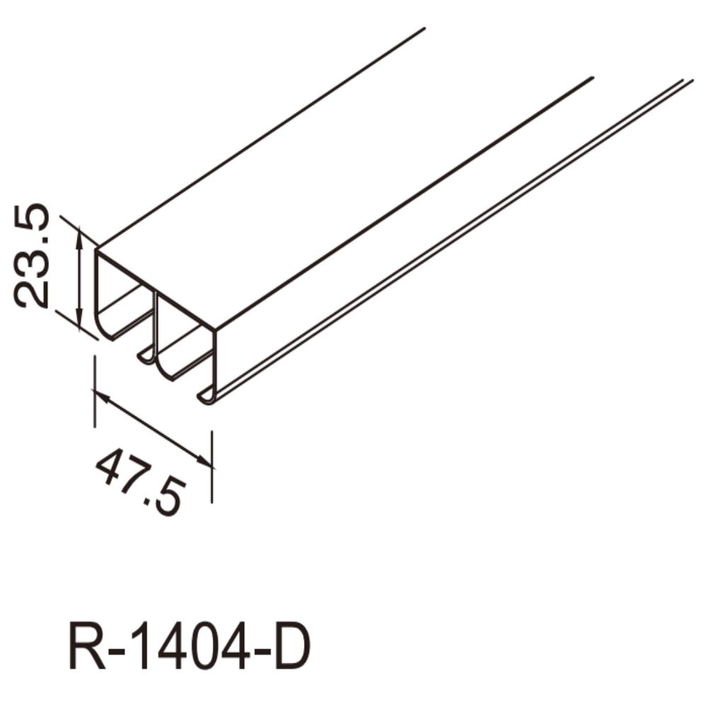 size of  double aluminum track