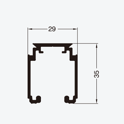 size of aluminum track
