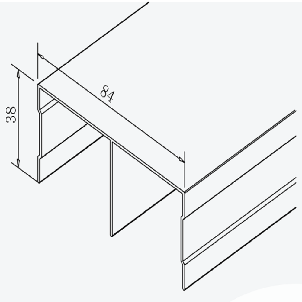 size of aluminum track